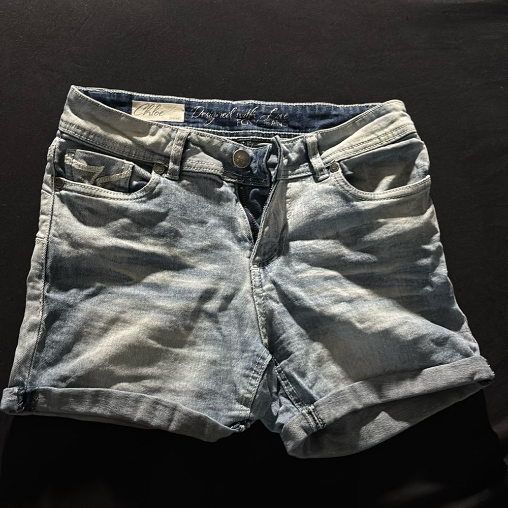 denim tight short shorts
